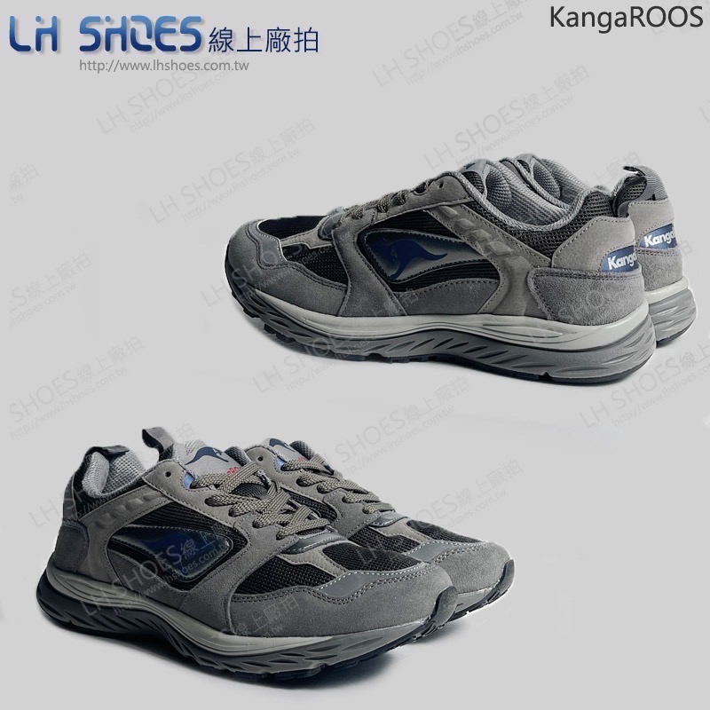 KangaROOS 運動鞋 男鞋 灰/黑 CM 25.5 (31668)-細節圖2
