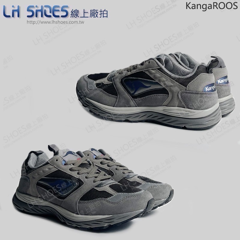 KangaROOS 運動鞋 男鞋 灰/黑 CM 25.5 (31668)-細節圖2