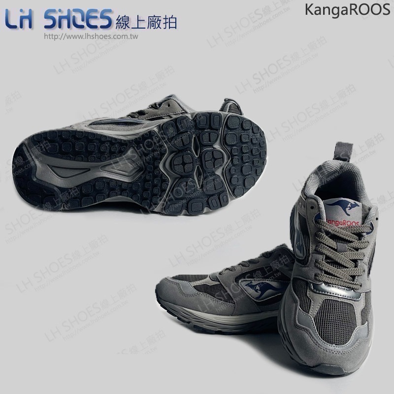 KangaROOS 運動鞋 男鞋 灰/黑 CM 25.5 (31668)-細節圖3