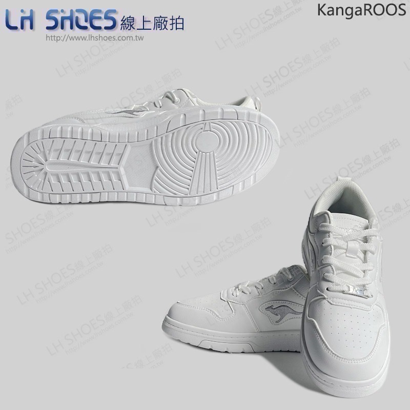 KangaROOS 復古 藍球鞋 男鞋 白 CM 25.5/26/26.5/28 (32079)-細節圖3