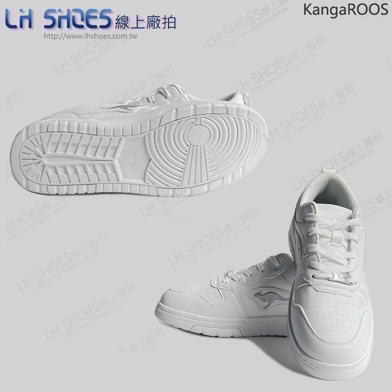 KangaROOS 復古 藍球鞋 男鞋 白 CM 25.5/26/26.5/28 (32079)-細節圖3