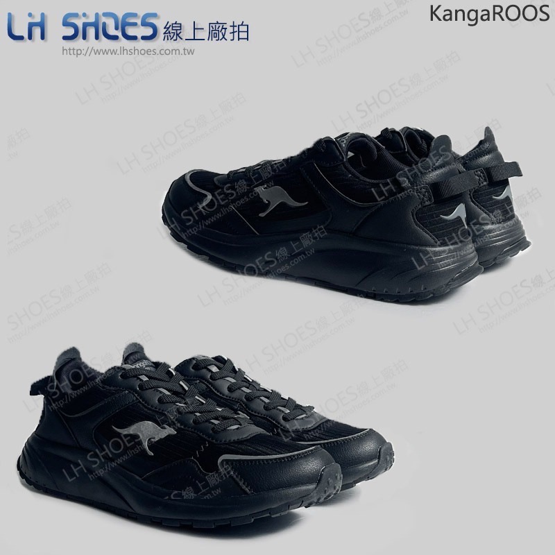 KangaROOS 美國袋鼠 防潑水 運動鞋 男鞋 黑 CM25.5/CM26 (KM32060)-細節圖2