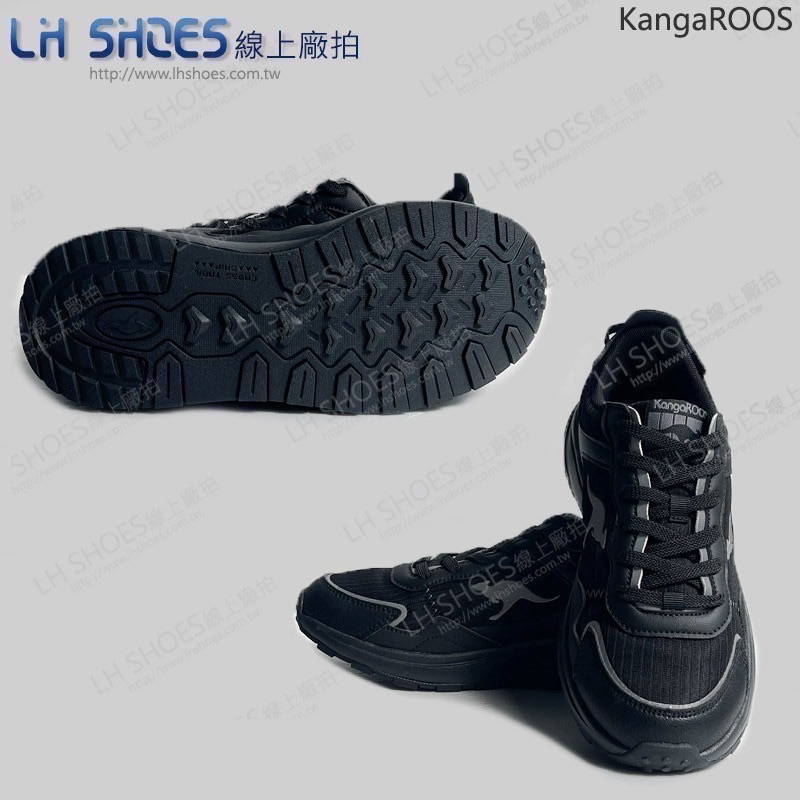 KangaROOS 防潑水 運動鞋 男鞋 黑 CM 25.5/26 (32060)-細節圖3