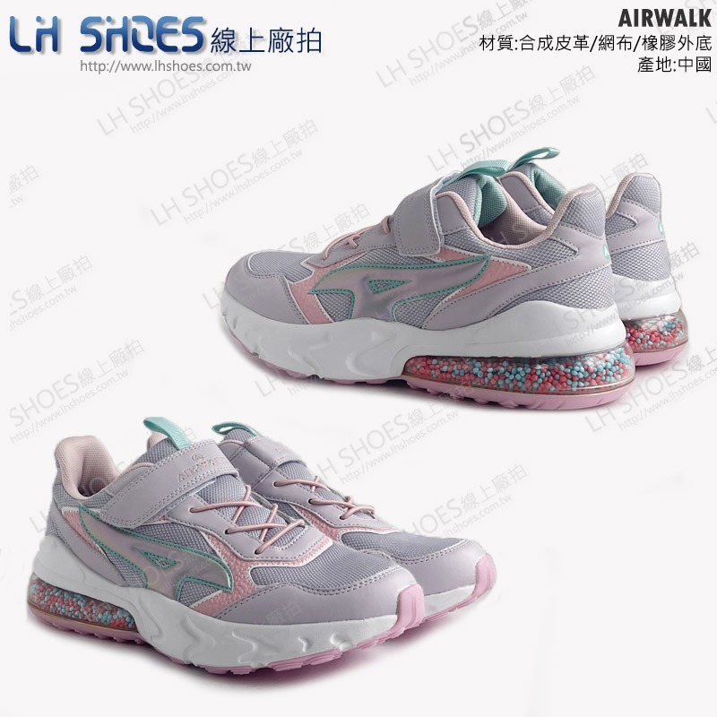 B品 AIR WALK 氣墊 運動鞋 童鞋 粉 CM24.5 (AW23203)-細節圖2
