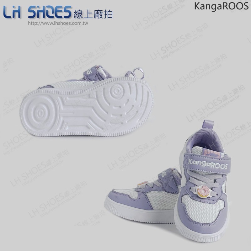 KangaROOS 輕量 透氣 童 運動鞋 紫白 (32337) 瑕疵特價-細節圖2