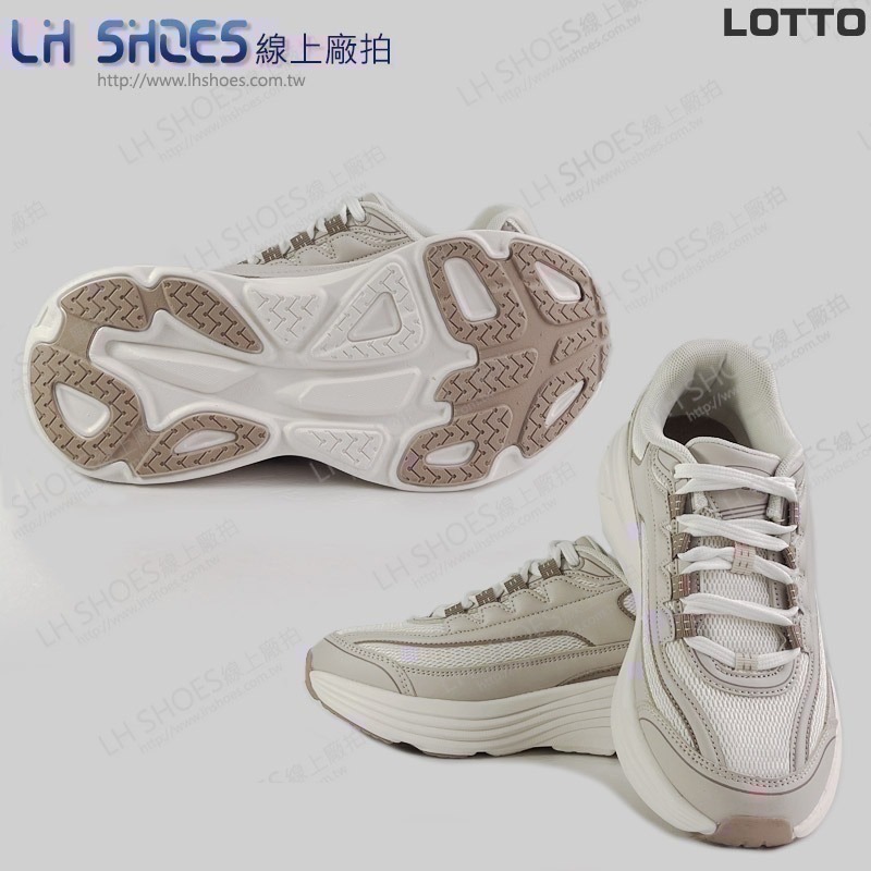 LOTTO 女 運動鞋 米咖啡 CM 23.5/24.5/25.5 (9531) 瑕疵特價-細節圖3