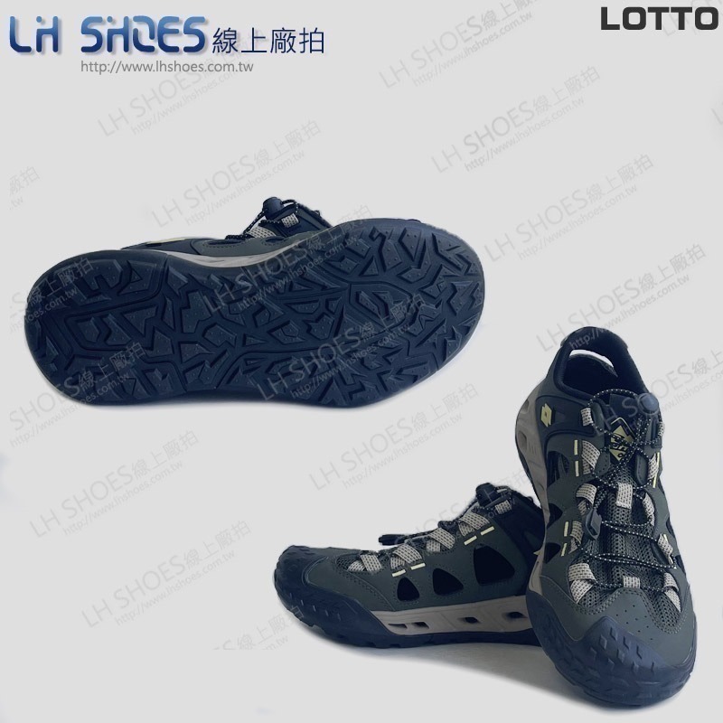 LOTTO 護趾 水陸兩用 男 運動涼鞋 軍綠 CM 25.5 (9675) 瑕疵特價-細節圖3