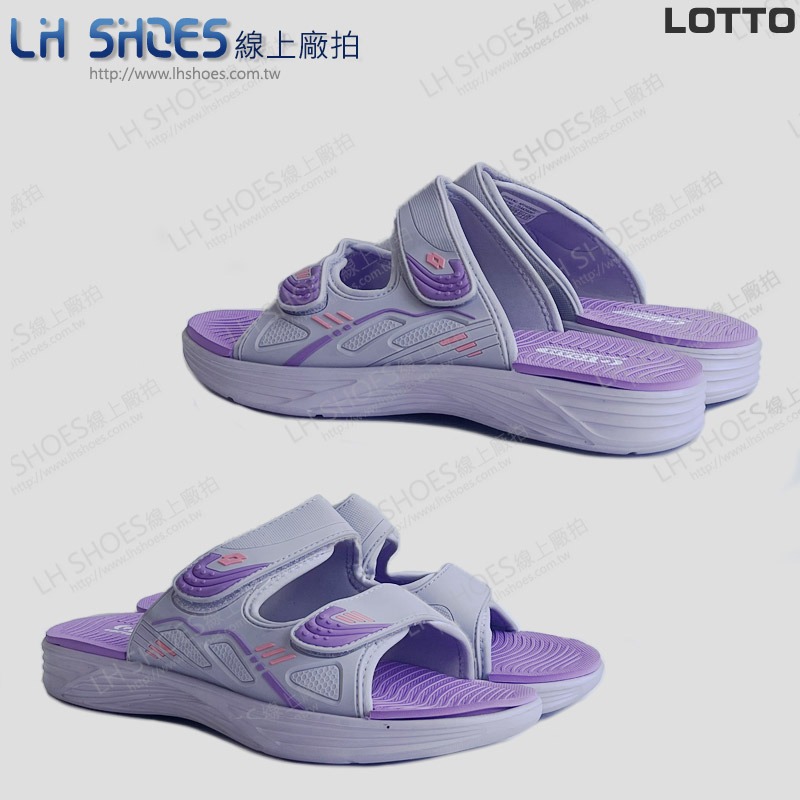 B品 LOTTO 可調整 休閒拖鞋 女鞋 女/紫 CM24 (LT9367)-細節圖2