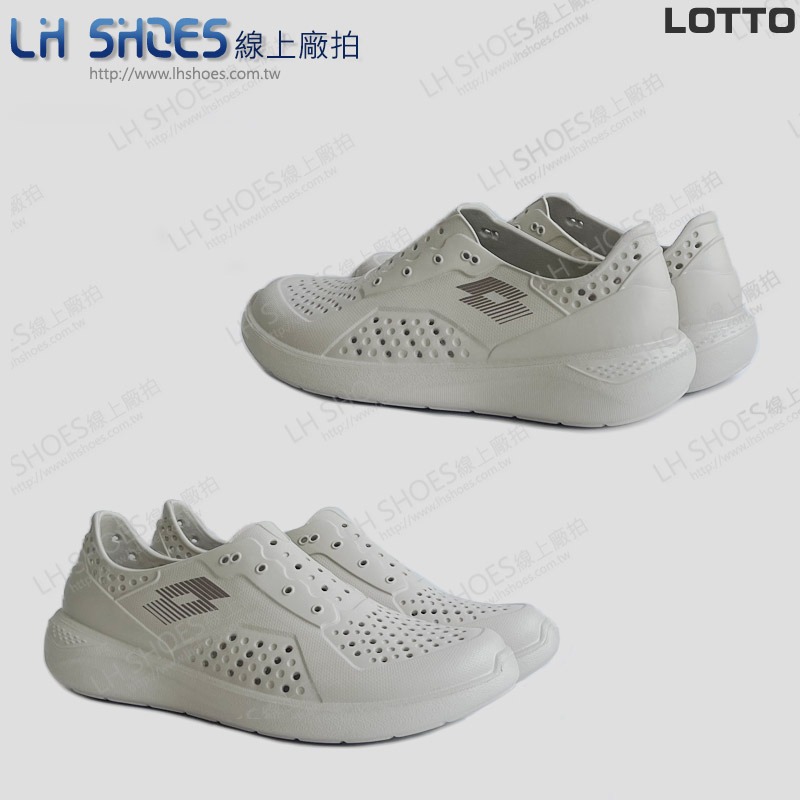 B品 LOTTO 晴雨穿搭 洞洞鞋 女鞋 奶茶 CM23 (LT9931)-細節圖2