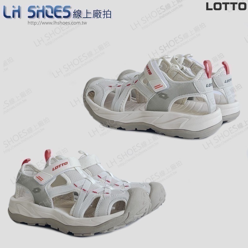 LOTTO 護趾 女 涼鞋 米 CM 22/23 (9331) 瑕疵特價-細節圖2