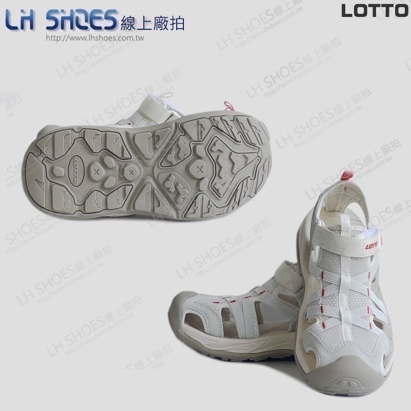 LOTTO 護趾 女 涼鞋 米 CM 22/23 (9331) 瑕疵特價-細節圖3