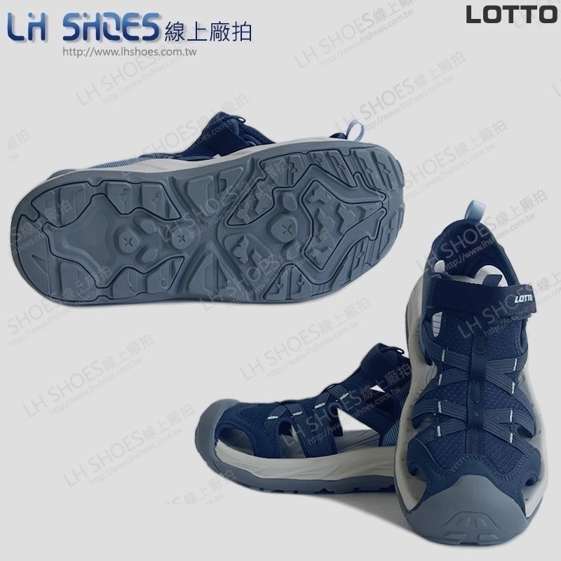 LOTTO 護趾 女 涼鞋 深藍 CM 22/23 (9336) 瑕疵特價-細節圖3