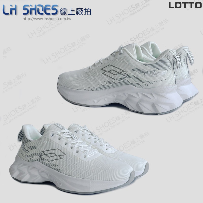 B品 LOTTO 輕量 運動鞋 男鞋 白 CM26.5 (LT9779)-細節圖2