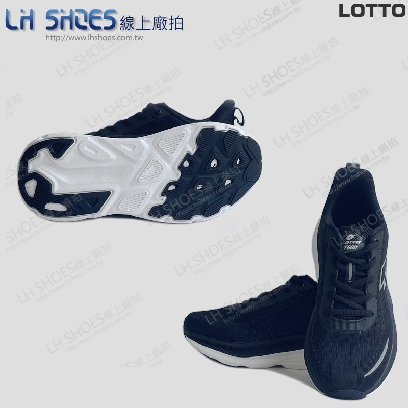 B品 LOTTO 輕賈卡 寬楦 運動鞋 女鞋 黑/白 CM 23.5 (LT5800)-細節圖3