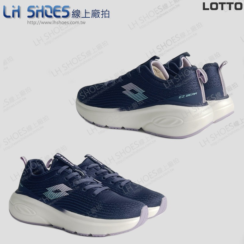 B品 LOTTO 寬楦 運動鞋 女鞋 深藍 CM23.5 (LT9516)-細節圖2