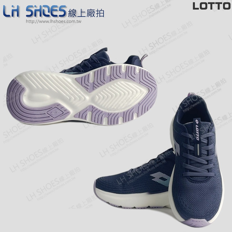 B品 LOTTO 寬楦 運動鞋 女鞋 深藍 CM23.5 (LT9516)-細節圖3