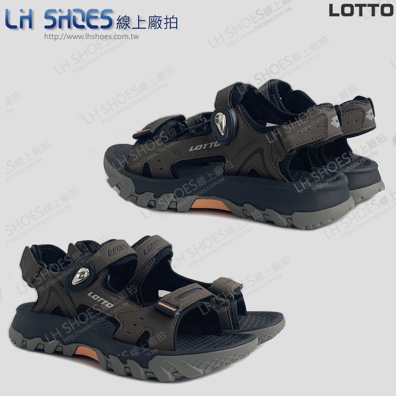 B品 LOTTO 磁扣 運動涼鞋 男鞋 咖啡 CM25/CM26/CM29 (LT5533)-細節圖2