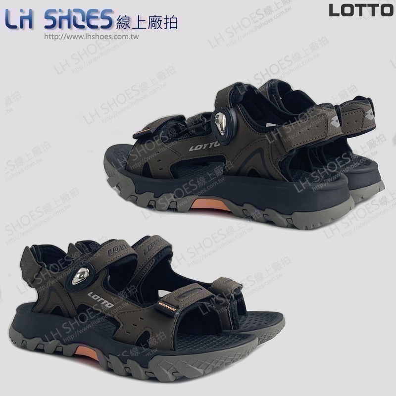 LOTTO 磁扣 男 涼鞋 咖啡 CM 25 (5533) 瑕疵特價-細節圖2