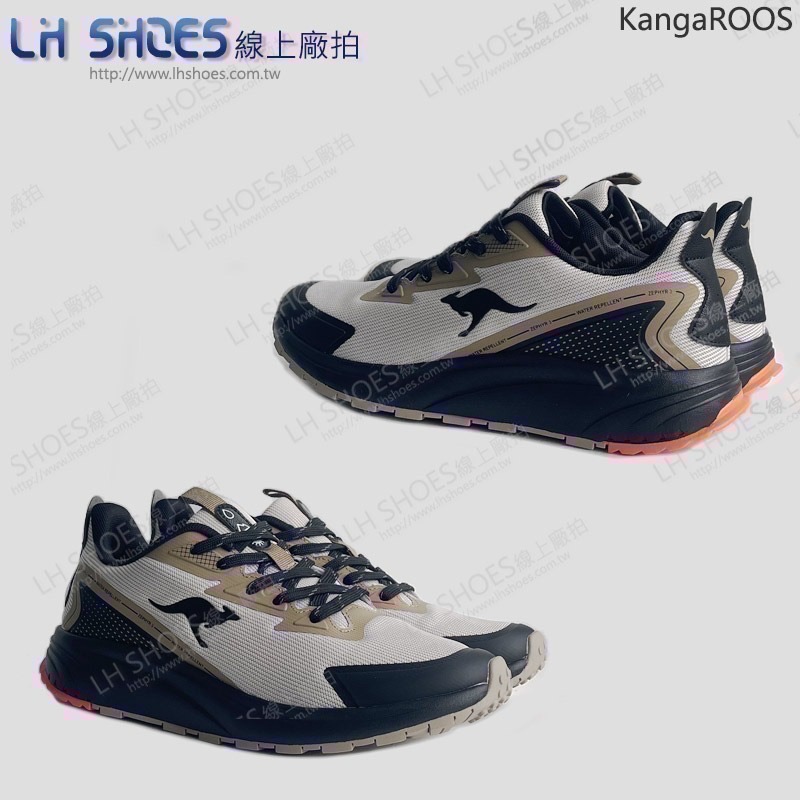KangaROOS 防潑水 男鞋 米黑金 CM 25.5/26/27/27.5/28/29 (41624)-細節圖2