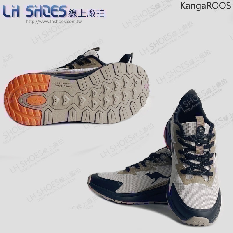 KangaROOS 防潑水 男鞋 米黑金 CM 25.5/26/27/27.5/28/29 (41624)-細節圖3
