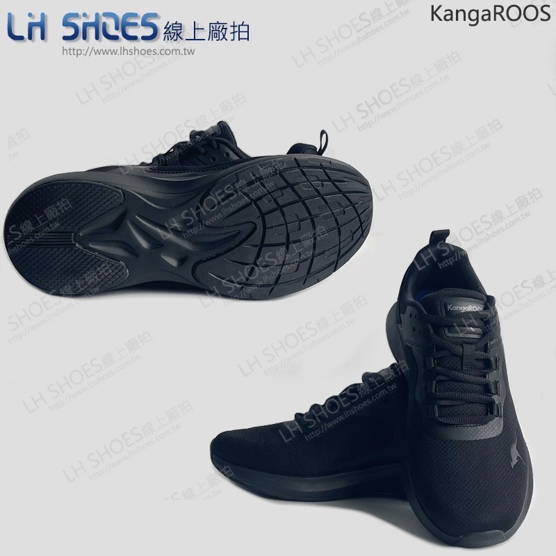 KangaROOS 防潑水 運動鞋 男鞋 全黑 CM 26.5/27.5/28/29 (KM41900)-細節圖2