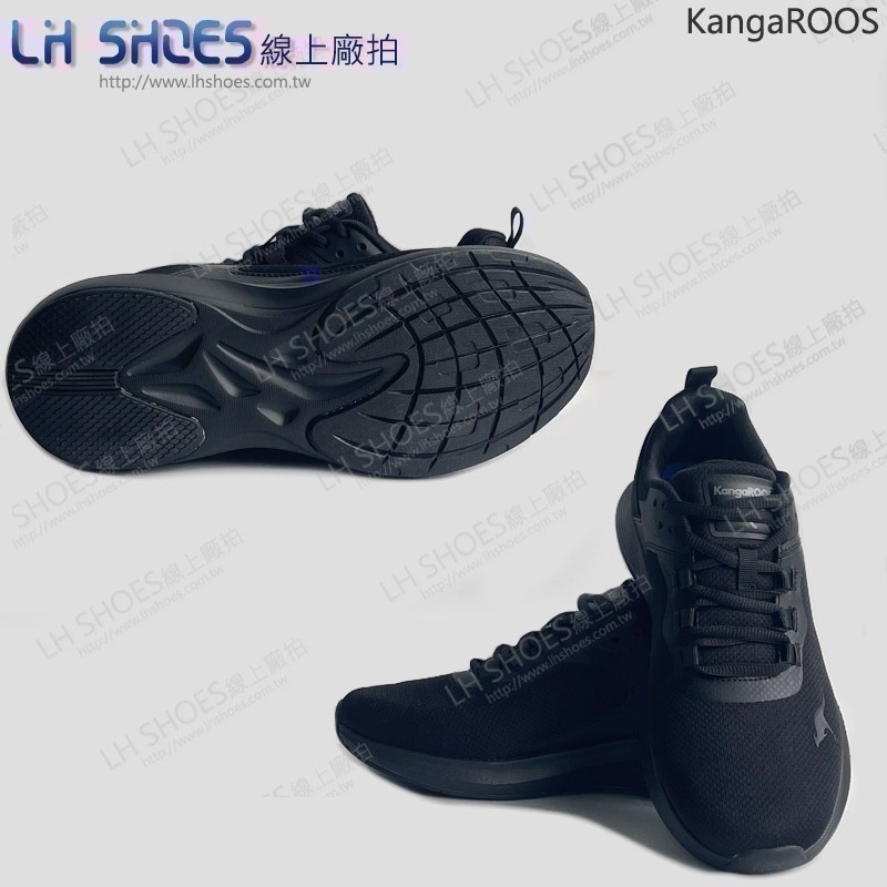 KangaROOS 防潑水 男 運動鞋 全黑 CM 25.5 (41900)-細節圖2