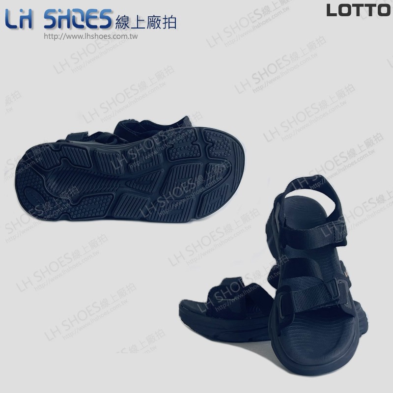 B品 LOTTO 美型 厚底 涼鞋 女鞋 黑 CM 23 (LT5590)-細節圖2