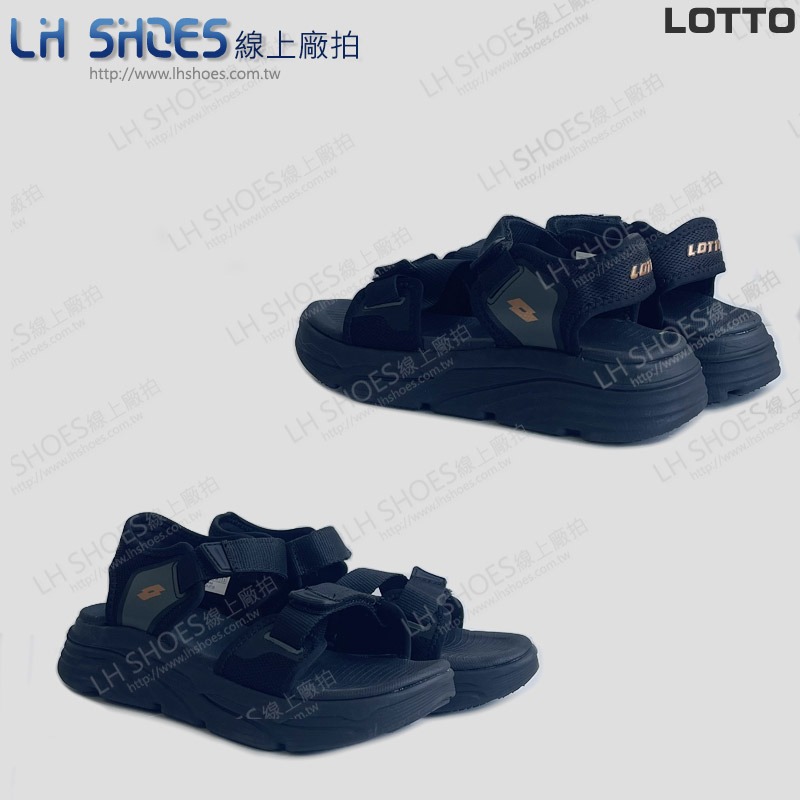 B品 LOTTO 美型 厚底 涼鞋 女鞋 黑 CM 23 (LT5590)-細節圖3