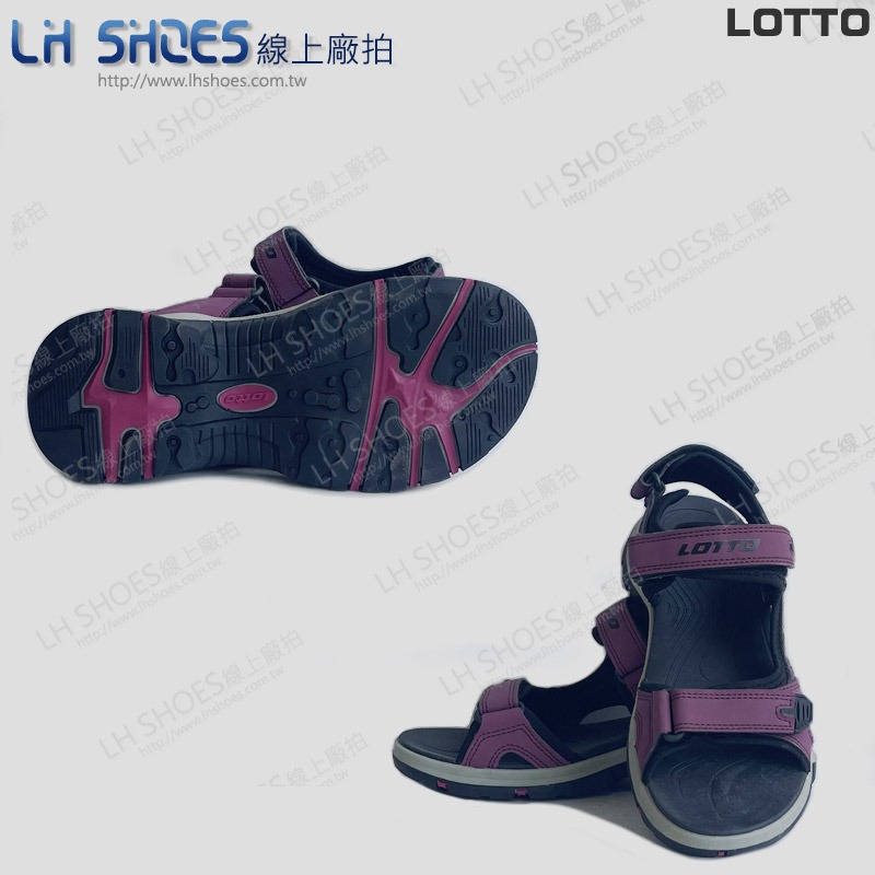 B品 LOTTO 美型 減壓 涼鞋 女鞋 酒紅 CM 23 (LT8202)-細節圖2