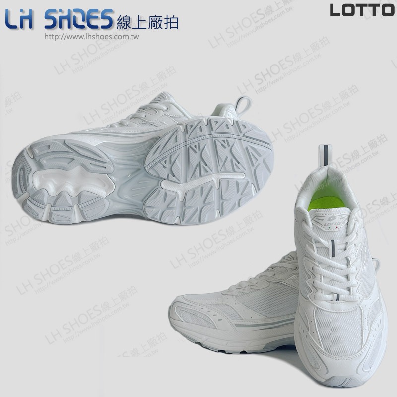 B品 LOTTO 復古 運動鞋 女鞋 白 CM 24.5/25.5 (LT9769)-細節圖2