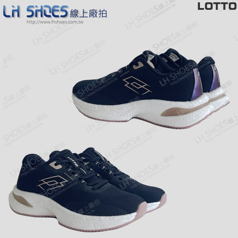 B品 LOTTO 運動鞋 女鞋 黑/玫瑰金 CM 24 (LT5980)-細節圖3