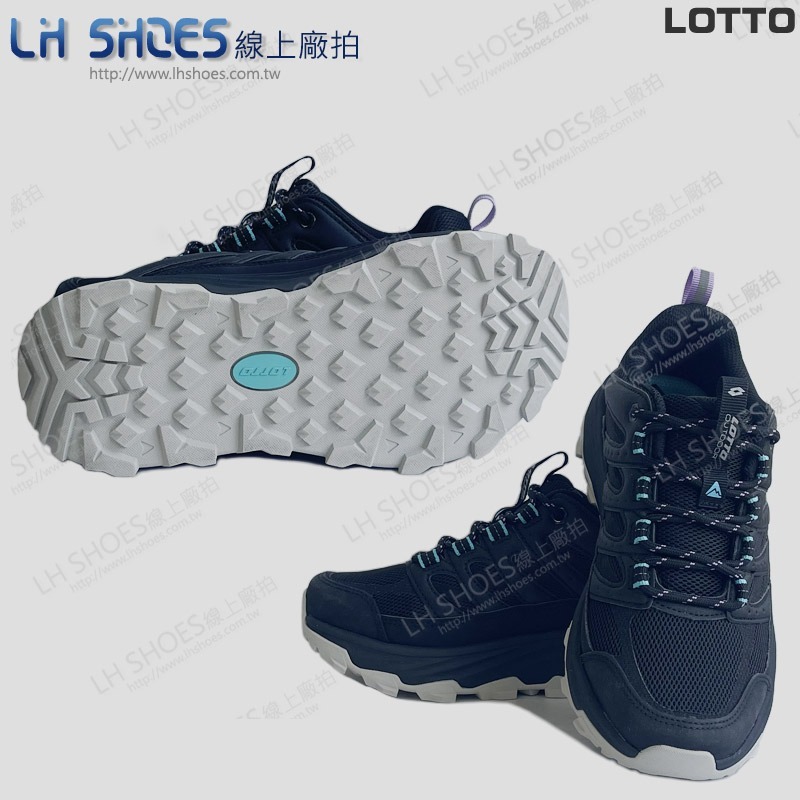 B品 LOTTO 防潑水 登山鞋 女鞋 黑 CM 23/23.5/24 (9320)-細節圖2