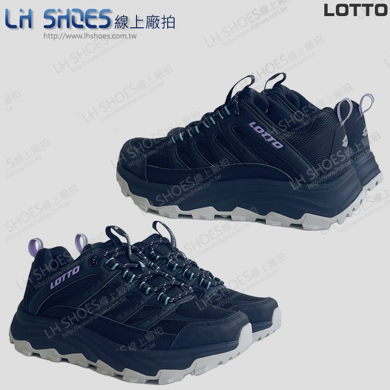 B品 LOTTO 防潑水 登山鞋 女鞋 黑 CM 23/23.5/24 (9320)-細節圖3