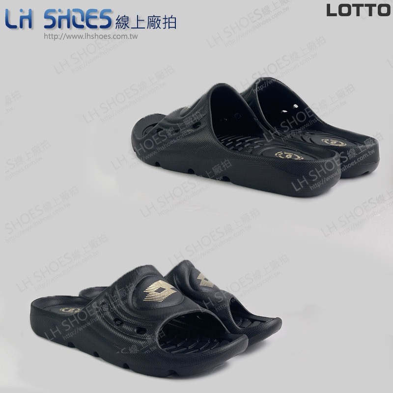 LOTTO 排水 男 拖鞋 黑 CM 29 (9000) 瑕疵特價-細節圖2