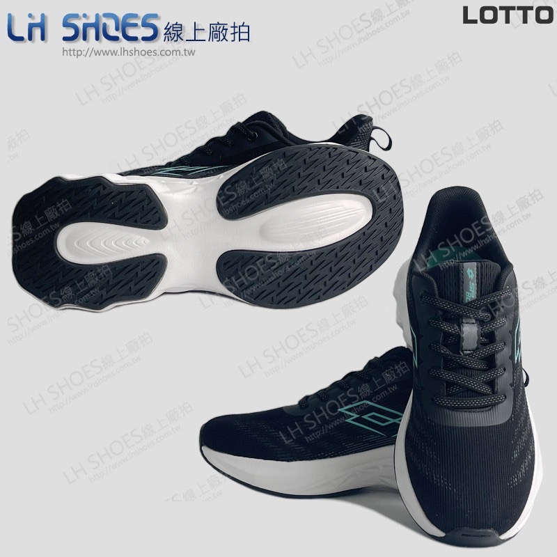 LOTTO 輕量 女 運動鞋 黑白 CM 24 (9780) 瑕疵特價-細節圖2