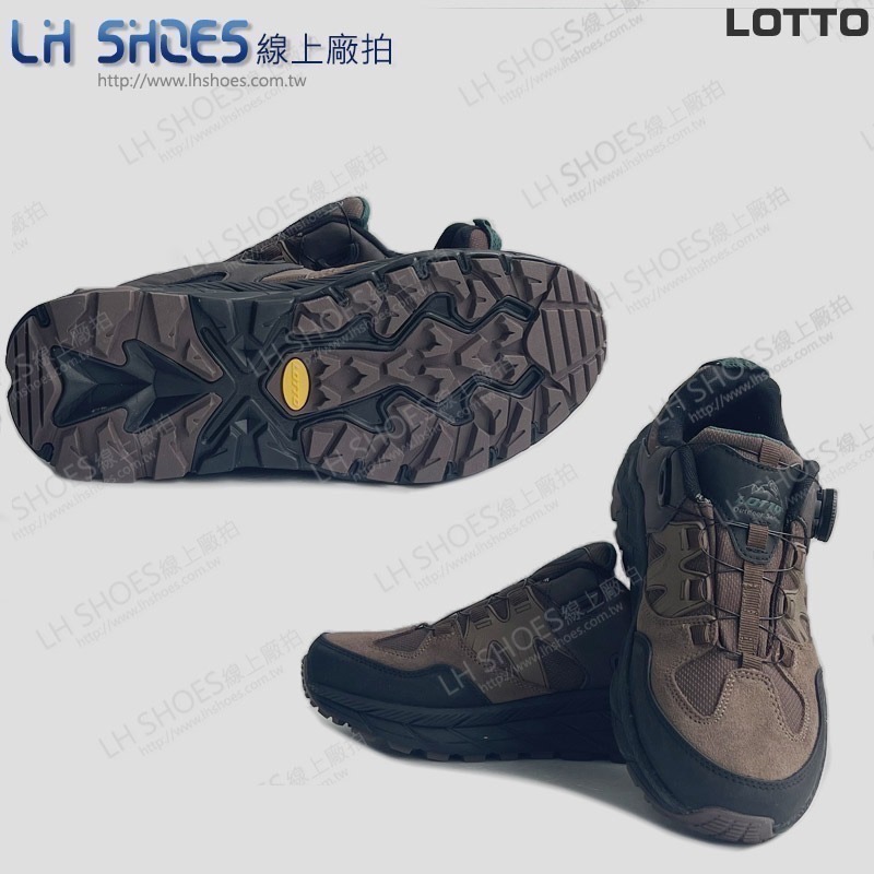 LOTTO 靜態防水 轉扣 男 登山鞋 咖啡黑 CM 25.5 (5673) 瑕疵特價-細節圖2