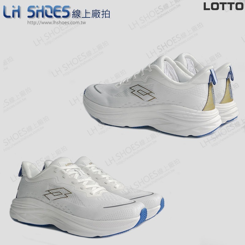 LOTTO 寬楦 輕量 男 運動鞋 白藍 CM 26.5/27 (0169) 瑕疵特價-細節圖3
