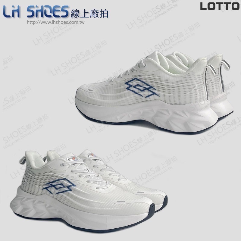 LOTTO 寬楦 輕量 男 運動鞋 輝動白 CM 25.5/26.5/27/27.5/28/29 (9999) 瑕疵特價-細節圖3