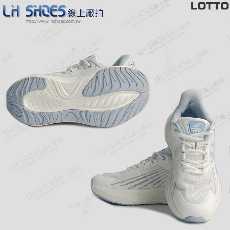 LOTTO 輕量 女 運動鞋 白水藍 CM 23/23.5 (9806) 瑕疵特價-細節圖2