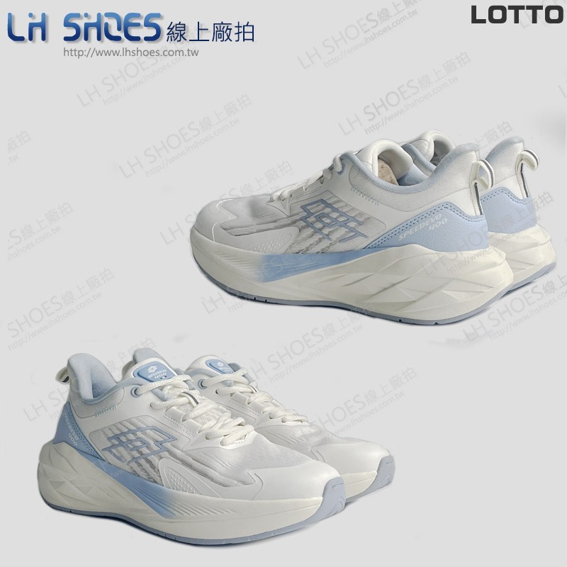 LOTTO 輕量 女 運動鞋 白水藍 CM 23/23.5 (9806) 瑕疵特價-細節圖3
