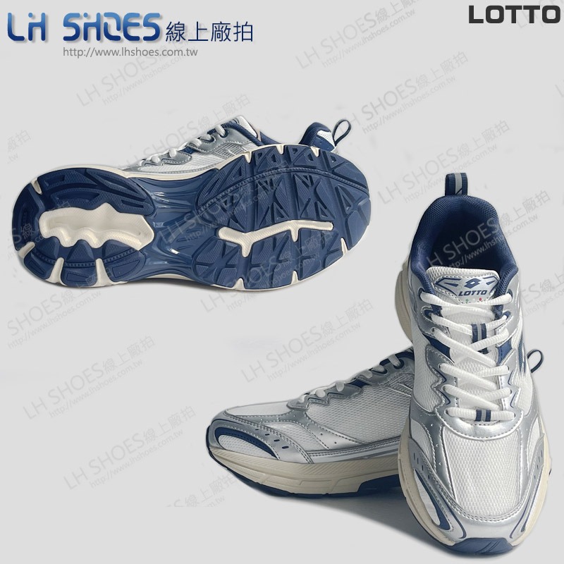 LOTTO 復古 男 運動鞋 銀白 CM 26.5 (9748) 瑕疵特價-細節圖2
