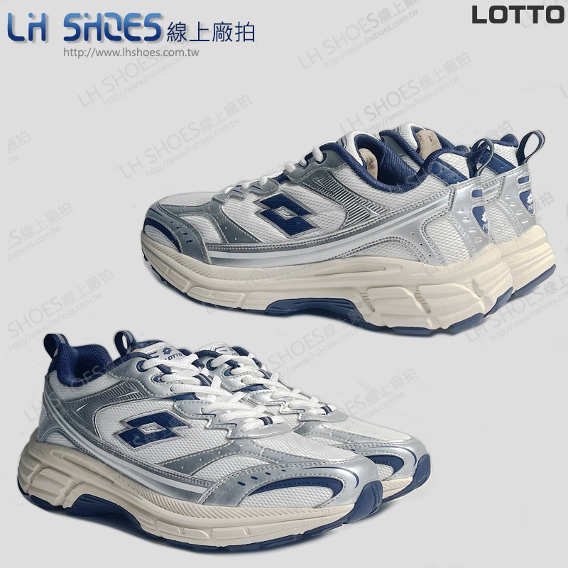 LOTTO 復古 男 運動鞋 銀白 CM 26.5 (9748) 瑕疵特價-細節圖3