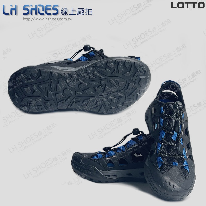LOTTO 護趾 男 運動涼鞋 黑 CM 25.5 (9670) 瑕疵特價-細節圖2