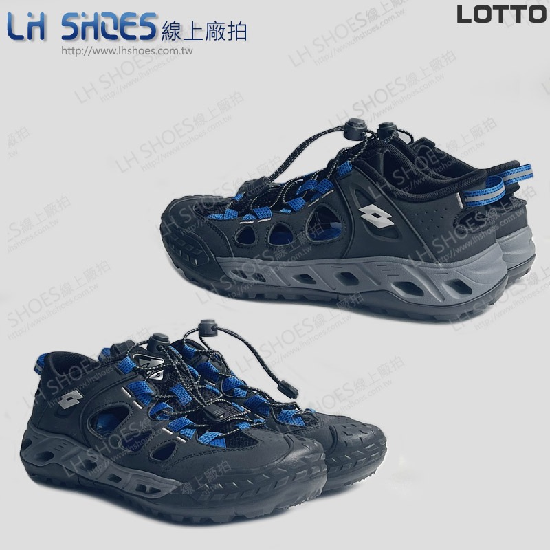 LOTTO 護趾 男 運動涼鞋 黑 CM 25.5 (9670) 瑕疵特價-細節圖3