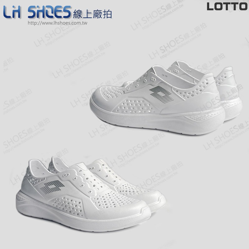 LOTTO 女 洞洞鞋 白 CM 22 (9939) 瑕疵特價-細節圖3