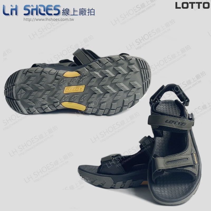 LOTTO 磁扣 男 涼鞋 綠 CM 25/26 (9375) 瑕疵特價-細節圖2