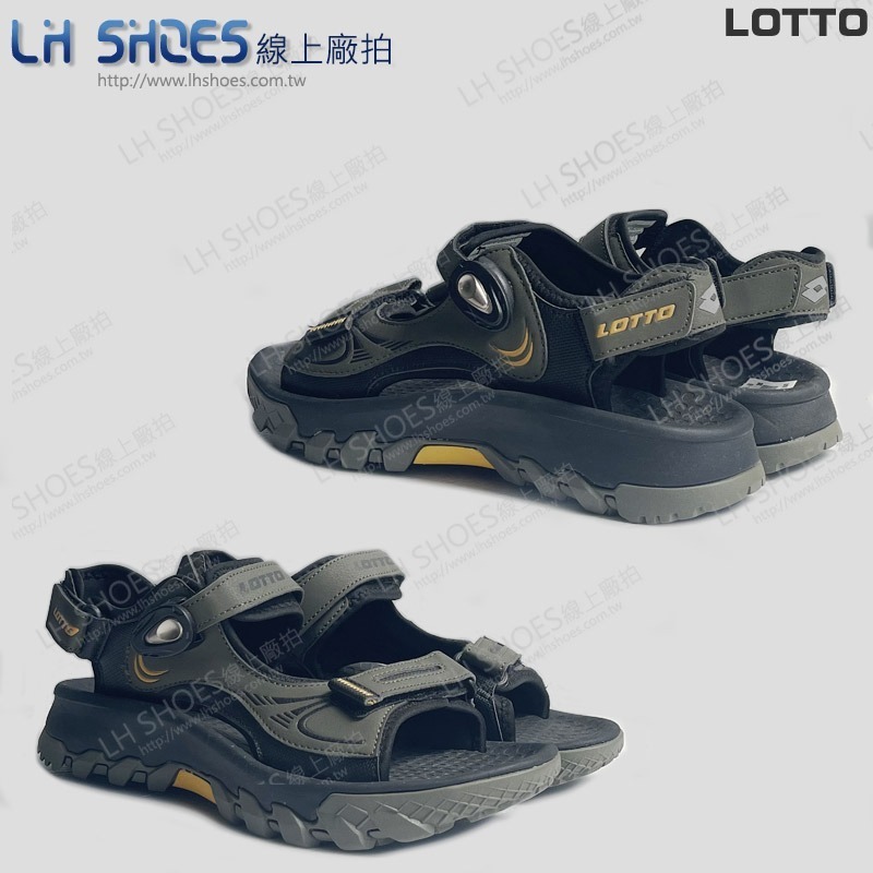 LOTTO 磁扣 男 涼鞋 綠 CM 25/26 (9375) 瑕疵特價-細節圖3