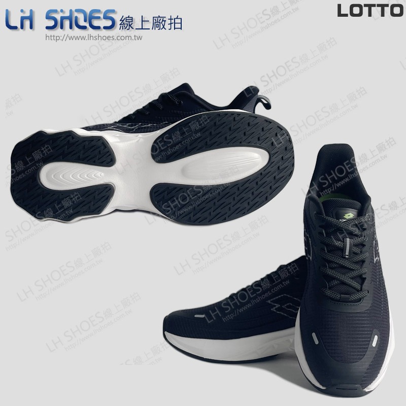 LOTTO 寬楦 輕量 男 運動鞋 漸變黑 CM 25.5/26/26.5/27/27.5/28/29 (9990)-細節圖2