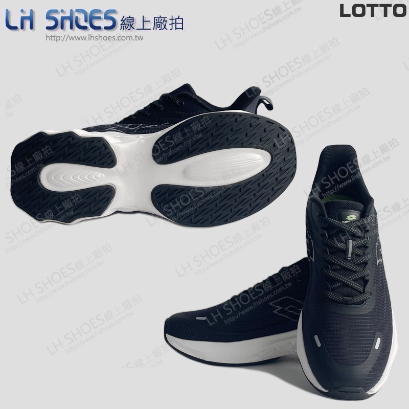 LOTTO 寬楦 輕量 男 運動鞋 漸變黑 CM 25.5/26/27/27.5/28/29 (9990)-細節圖2
