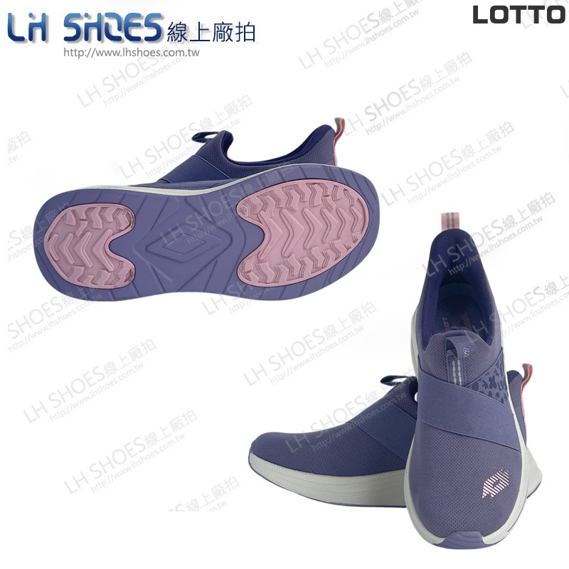 LOTTO 即穿 氣墊 女 健走鞋 紫 CM 23/24/24.5/25/25.5 (5387) 瑕疵特價-細節圖2